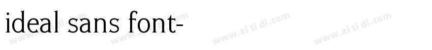 ideal sans font字体转换